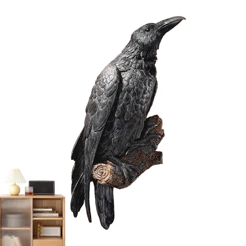 Raven Wall Sculpture Crow Sculpture Creative Resin Crafts Ornaments Hanging Art Creative Crow Collectible Figurines With Feather
Raven Wall Sculpture Crow Sculpture Creative Resin Crafts Ornaments Hanging Art Creative Crow Collectible Figurines With Feather