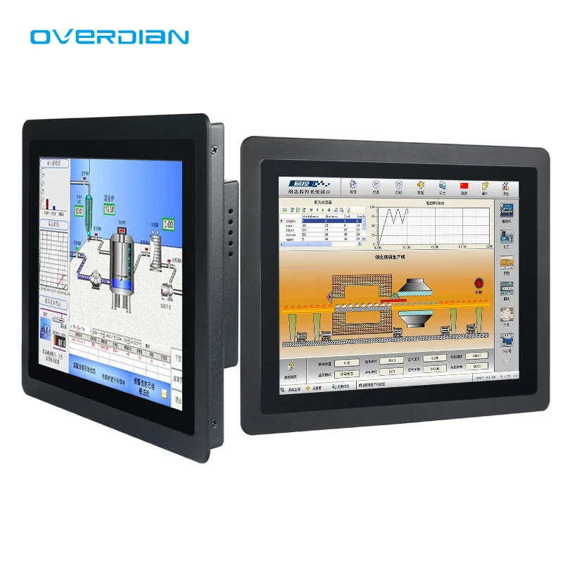 

10.4" 12.1 Inch 1024*768 Full View Angel Industrial Waterproof Capacitive Touch Screen Monitor with VGA HDMI DVI USB Interface