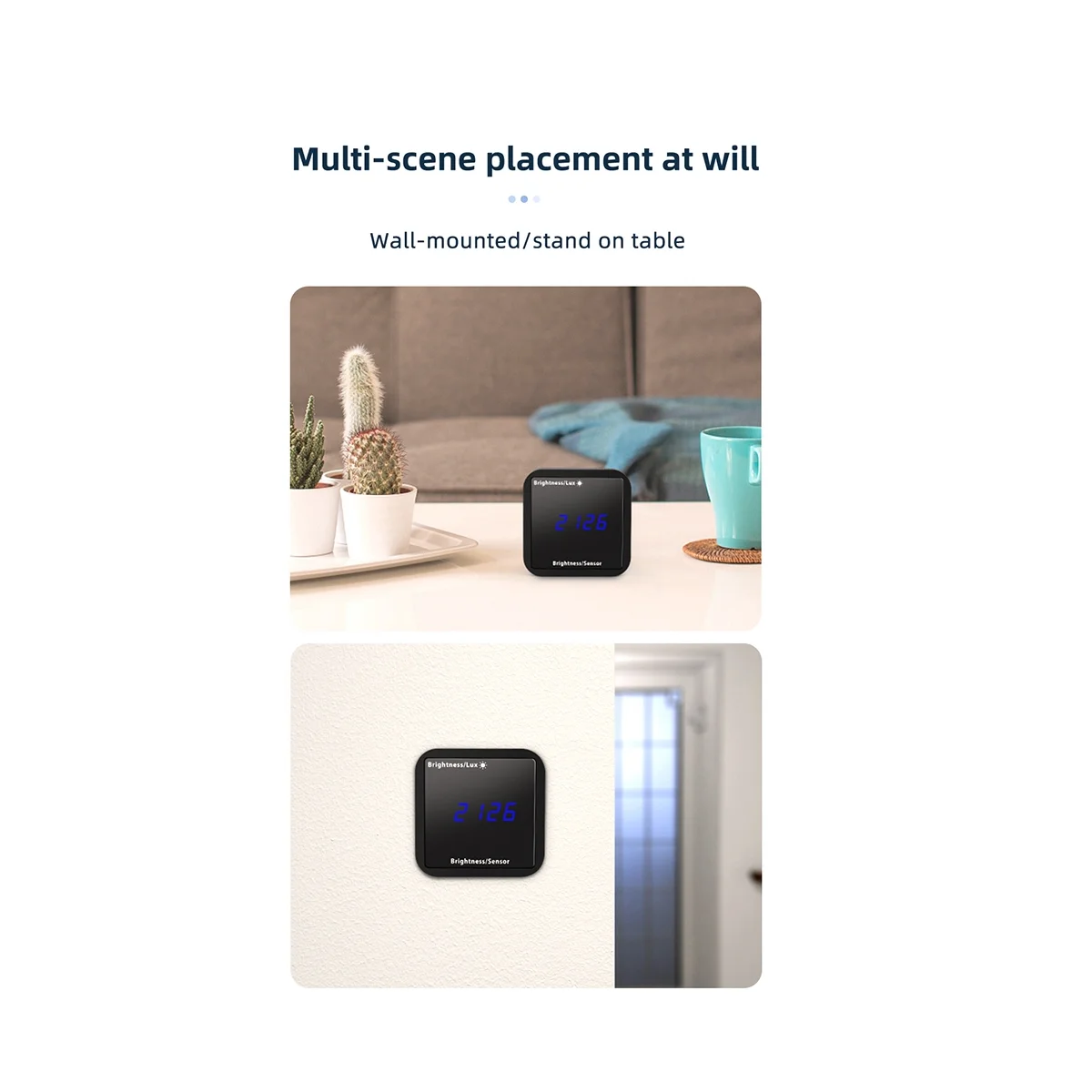 Tuya ZigBee Light Sensor Brightness Detector with Temperature Humidity Detection Display Smart Home Security Linkage 
Tuya ZigBee Light Sensor Brightness Detector with Temperature Humidity Detection Display Smart Home Security Linkage