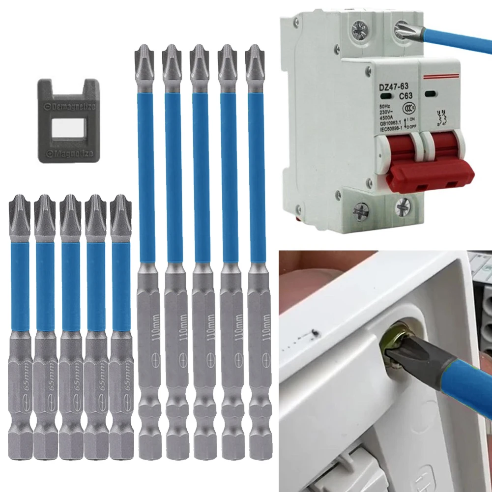 6pcs/set FPH2 Magnetic Cross Screwdriver Bit With Magnetizer For Electrician Socket Switch Special Cross Screwdriver 65/110mm
6pcs/set FPH2 Magnetic Cross Screwdriver Bit With Magnetizer For Electrician Socket Switch Special Cross Screwdriver 65/110mm