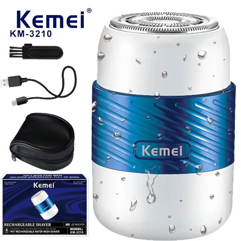 Kemei Electric Shaver One-Button Use Portable Mini Shaver Electric Razor for Men Rotary Rechargeable Wet&Dry Waterproof Travel
Kemei Electric Shaver One-Button Use Portable Mini Shaver Electric Razor for Men Rotary Rechargeable Wet&Dry Waterproof Travel