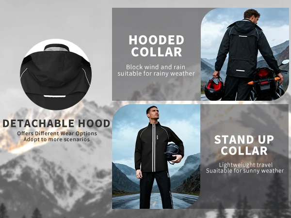 WOSAWE Motorcycle Raincoat Suits Men Women Waterproof Rain Jacket and Pant Reflective Hiking Motobike Riding Fishing Rainsuits 29 S8a718d7249cb4baca1a201472f951c99m