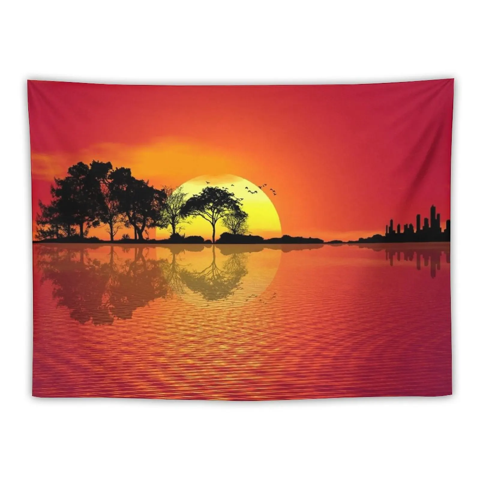

Nature Guitar Sunset Tapestry Room Decor Aesthetic Cute Room Things Wall Hanging Tapestry