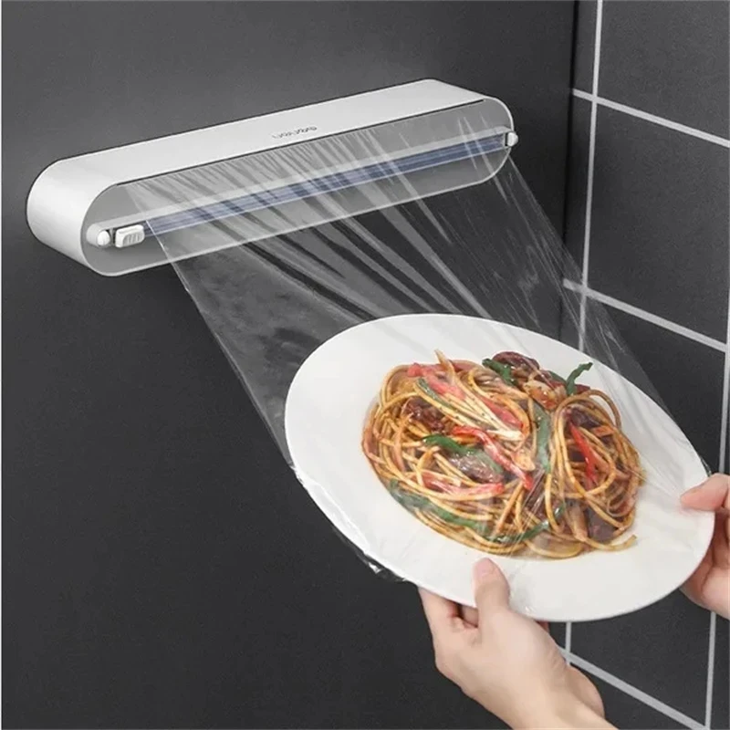 Magnetic Cling Film Wrap Dispenser Plastic Wrap Cutter Food Wrap Dispenser Kitchen Tool Baking Paper Cutter Kitchen Accessories
Magnetic Cling Film Wrap Dispenser Plastic Wrap Cutter Food Wrap Dispenser Kitchen Tool Baking Paper Cutter Kitchen Accessories