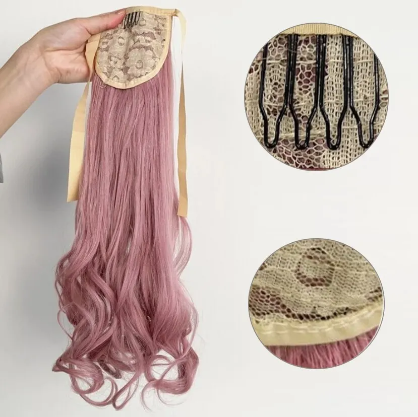 New Synthetic Lace Up Ponytail Hair Extension Fake Tail Natural Hair Clip Pink Ponytail Curly Organic Lady Wig 7 Mallzona S8a73fe94e460460e86a3220481087305K New Synthetic Lace Up Ponytail Hair Extension Fake Tail Natural Hair Clip Pink Ponytail Curly Organic Lady Wig Mallzona