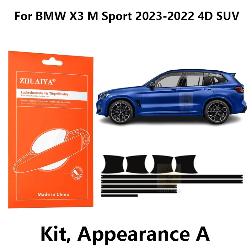 Защитная пленка ZHUAIYA для красок дверной ручки, ТПУ PPF для BMW X3 M Sport 2023-2022 4D SUV, автомобильные аксессуары
Защитная пленка ZHUAIYA для красок дверной ручки, ТПУ PPF для BMW X3 M Sport 2023-2022 4D SUV, автомобильные аксессуары