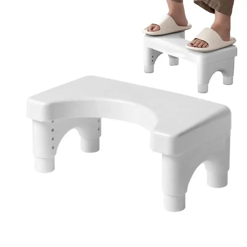 

Potty Stool Height Adjustable Anti-Slip Foot Stools Odorless Bathroom Pooping Accessories Adjustable Chair For Patients Seniors