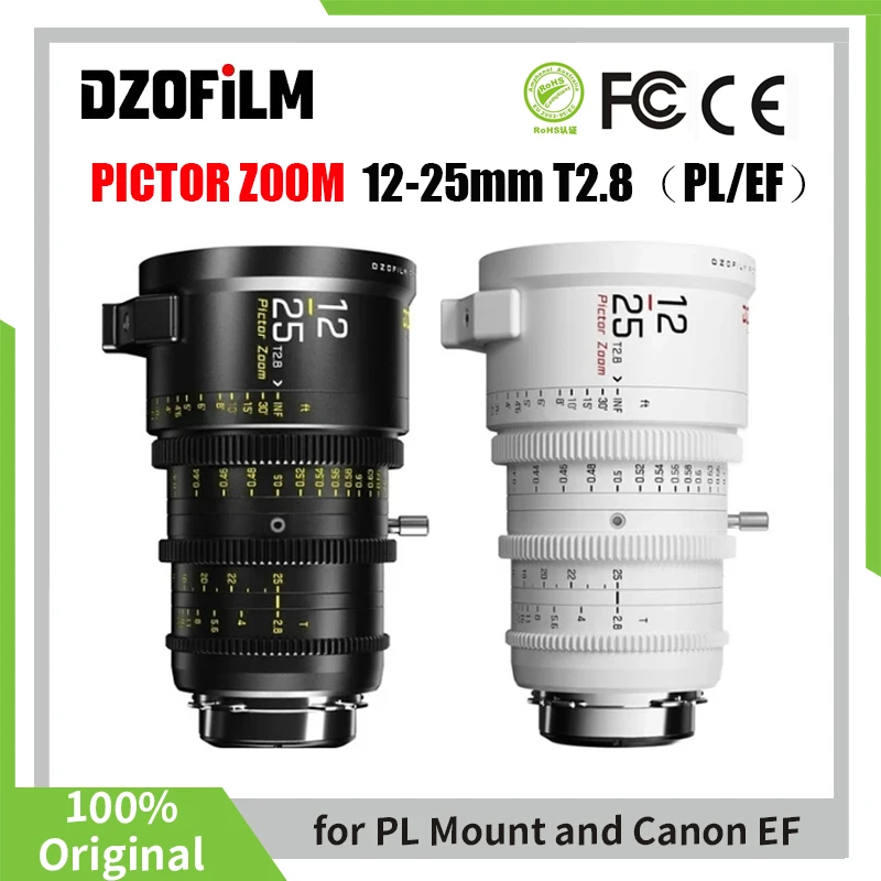 DZOFilm PICTOR Z00M 12-25mm T2.8 Super 35 Cine Lens FOR PL or Canon EF Mount for Photographer S35 Cinema Camera Lens
DZOFilm PICTOR Z00M 12-25mm T2.8 Super 35 Cine Lens FOR PL or Canon EF Mount for Photographer S35 Cinema Camera Lens