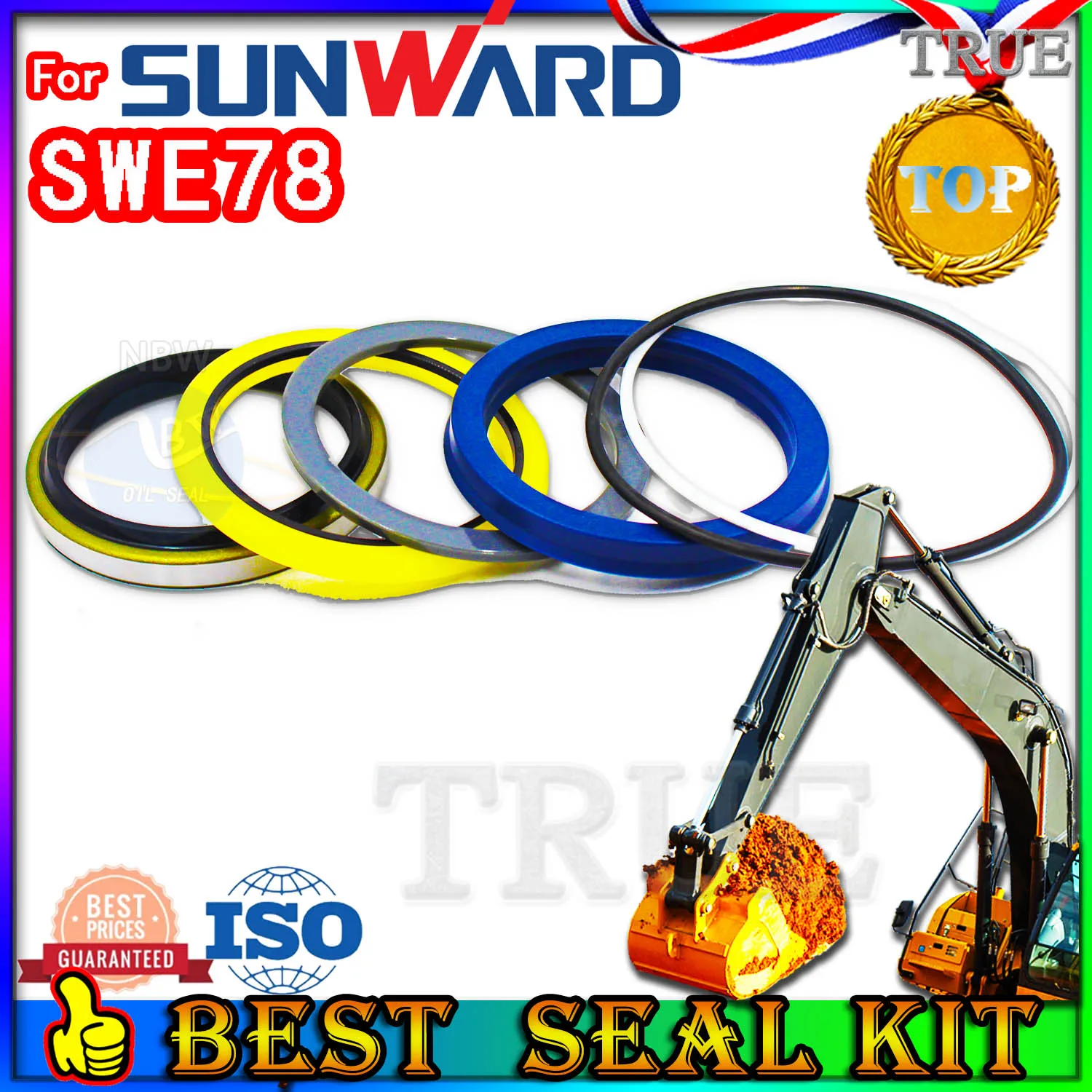

For Sunward SWE78 Oil Seal Repair Kit Boom Arm Bucket Excavator Hydraulic Cylinder Bushing FKM High Suppliers Manufacturers Fix