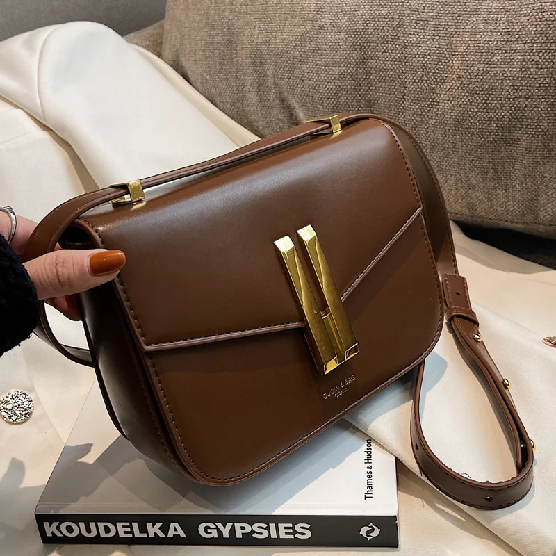 Vintage Color Women Shoulder Bags Metal Buckle Crossbody Soft PU Leather Brown Bag Office Messenger
Vintage Color Women Shoulder Bags Metal Buckle Crossbody Soft PU Leather Brown Bag Office Messenger