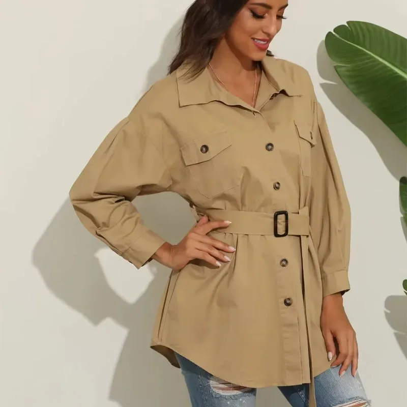 HXAO Women Shirts Loose Long Sleeve with Belt Blouses Lapel Collar Tops Autumn Woman Casual Shirt Spring Elegant Blouse
HXAO Women Shirts Loose Long Sleeve with Belt Blouses Lapel Collar Tops Autumn Woman Casual Shirt Spring Elegant Blouse