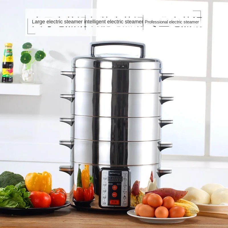 Multifunctional Stainless Steel Electric Steamer Intelligent Computer Version Multi-layer Large Capacity Electric Food Steamers
Multifunctional Stainless Steel Electric Steamer Intelligent Computer Version Multi-layer Large Capacity Electric Food Steamers