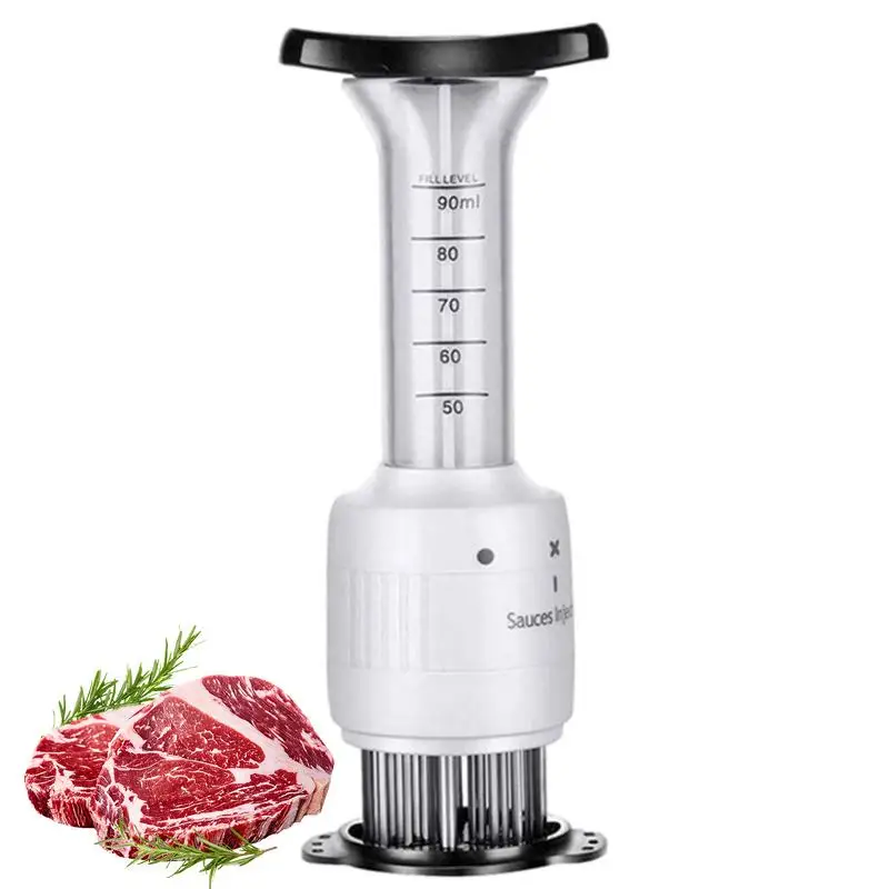 

Meat Tenderizer Syringe Food Syringe Seasoning Inject Meat Tenderizers Meat Marinade Needle Cooking Tools Stainless Steel Steak