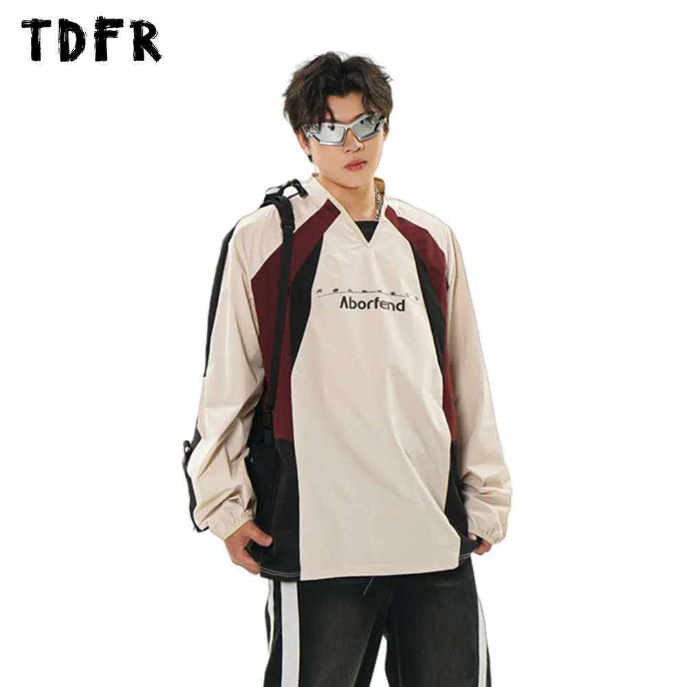 Contrast Paneled Sweatshirts Mens V-neck Letter Print Autumn Casual Streetwear Long Sleeve Top Men
Contrast Paneled Sweatshirts Mens V-neck Letter Print Autumn Casual Streetwear Long Sleeve Top Men