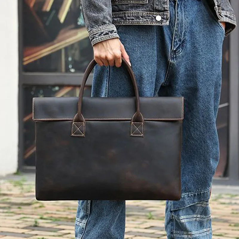 AETOO New Crazy horse leather carrying briefcase men's travel lightweight handbag retro leather business computer bag men's mod
AETOO New Crazy horse leather carrying briefcase men's travel lightweight handbag retro leather business computer bag men's mod