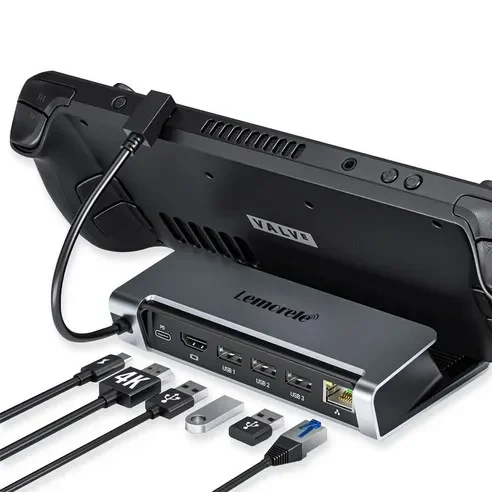 Steam Dock Station Base 6 in 1 30Hz USB-C PD 100W 1000M Gigabit Ethernet Multi USB Cable Gender USB
Steam Dock Station Base 6 in 1 30Hz USB-C PD 100W 1000M Gigabit Ethernet Multi USB Cable Gender USB