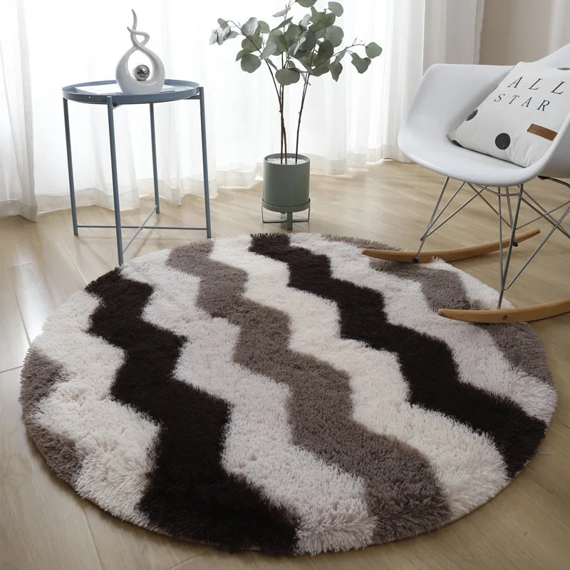 Plush Round Rug Modern Geometric Stripes Children Carpets for Living Room Home Decor Soft Kid Bedroom Floor Play Mat Area Rugs
Plush Round Rug Modern Geometric Stripes Children Carpets for Living Room Home Decor Soft Kid Bedroom Floor Play Mat Area Rugs