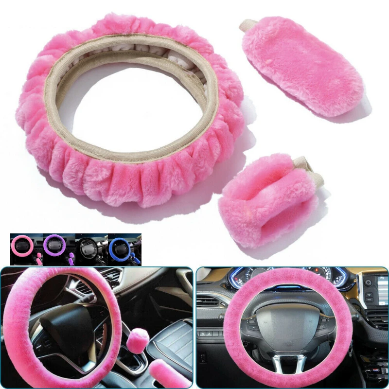 14.9INCH 3pcs/set Fur Fluffy Thick Car Steering Wheel Plush Trim Cover Soft Wool Winter Gear Cover Kit Car Interior Accessories
14.9INCH 3pcs/set Fur Fluffy Thick Car Steering Wheel Plush Trim Cover Soft Wool Winter Gear Cover Kit Car Interior Accessories