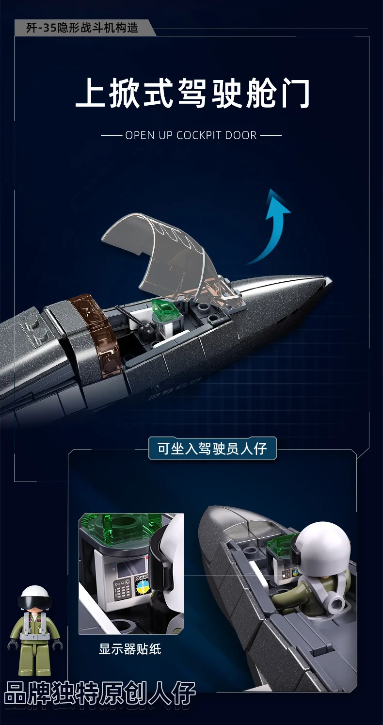 Sluban Building Block Toys Military B1186 1/44 J35 Stealth Fighter 838PCS Bricks Compatible With Leading Brands Construction Kit Sluban Building Block Toys Military B1186 1/44 J35 Stealth Fighter 838PCS Bricks Compatible With Leading Brands Construction Kit