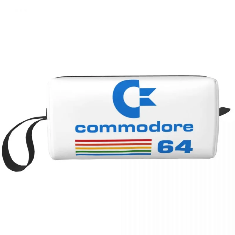 

Cool Commodore 64 C64 Sid Amiga Retro 8 Bit Makeup Bag Women Travel Cosmetic Organizer Fashion Geek Nerd Storage Toiletry Bags