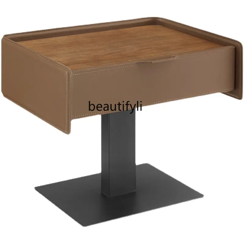 zq Italian Saddle Leather Bedside Table Solid Wood Leather Simplicity 50cm Wide Bedside Cabinet
zq Italian Saddle Leather Bedside Table Solid Wood Leather Simplicity 50cm Wide Bedside Cabinet
