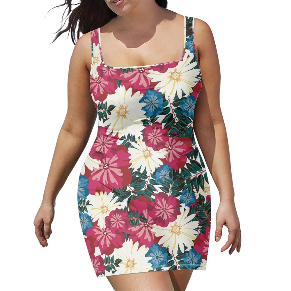 Sleeveless Club Bodycon Dress Beautiful Red Yellow Floral Pattern Prints U-neck Clothing Beach Sexy Women Party DressHoliday
Sleeveless Club Bodycon Dress Beautiful Red Yellow Floral Pattern Prints U-neck Clothing Beach Sexy Women Party DressHoliday