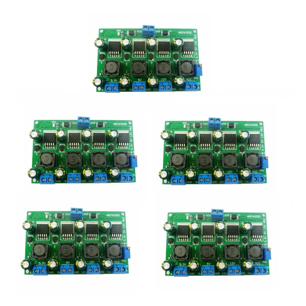 

3A 4CH 4.5-30V to 3.3V 5V 12V DC DC Step-Down Buck Converter Module LM2596 AMS1117 7805 7812 MP2307 MP1584