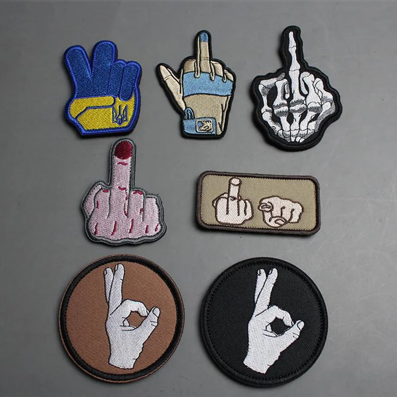 Personality Funny OK 3D Embroidery Badge Middle Finger Cloth Sticker Backpack Gesture Tactical Morale Armband Hook & Loop
Personality Funny OK 3D Embroidery Badge Middle Finger Cloth Sticker Backpack Gesture Tactical Morale Armband Hook & Loop
