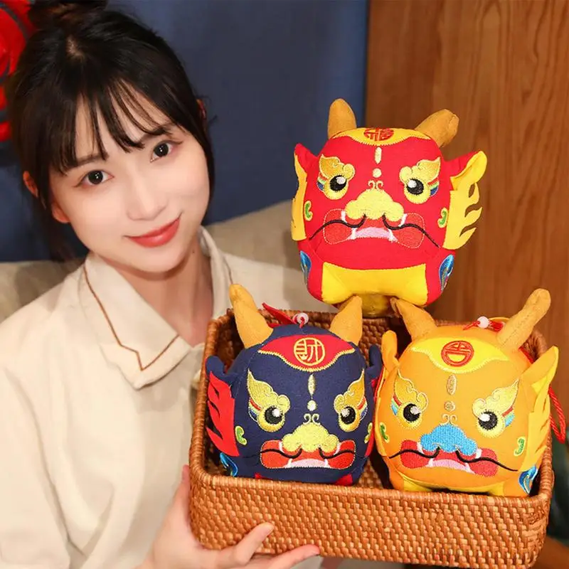 

Китайский дракон, плюшевая кукла, мультяшный зодиак, новогодняя кукла, талисман, кулон, мягкое животное, 3D Дракон плюшевая игрушка, китайский новогодний декор