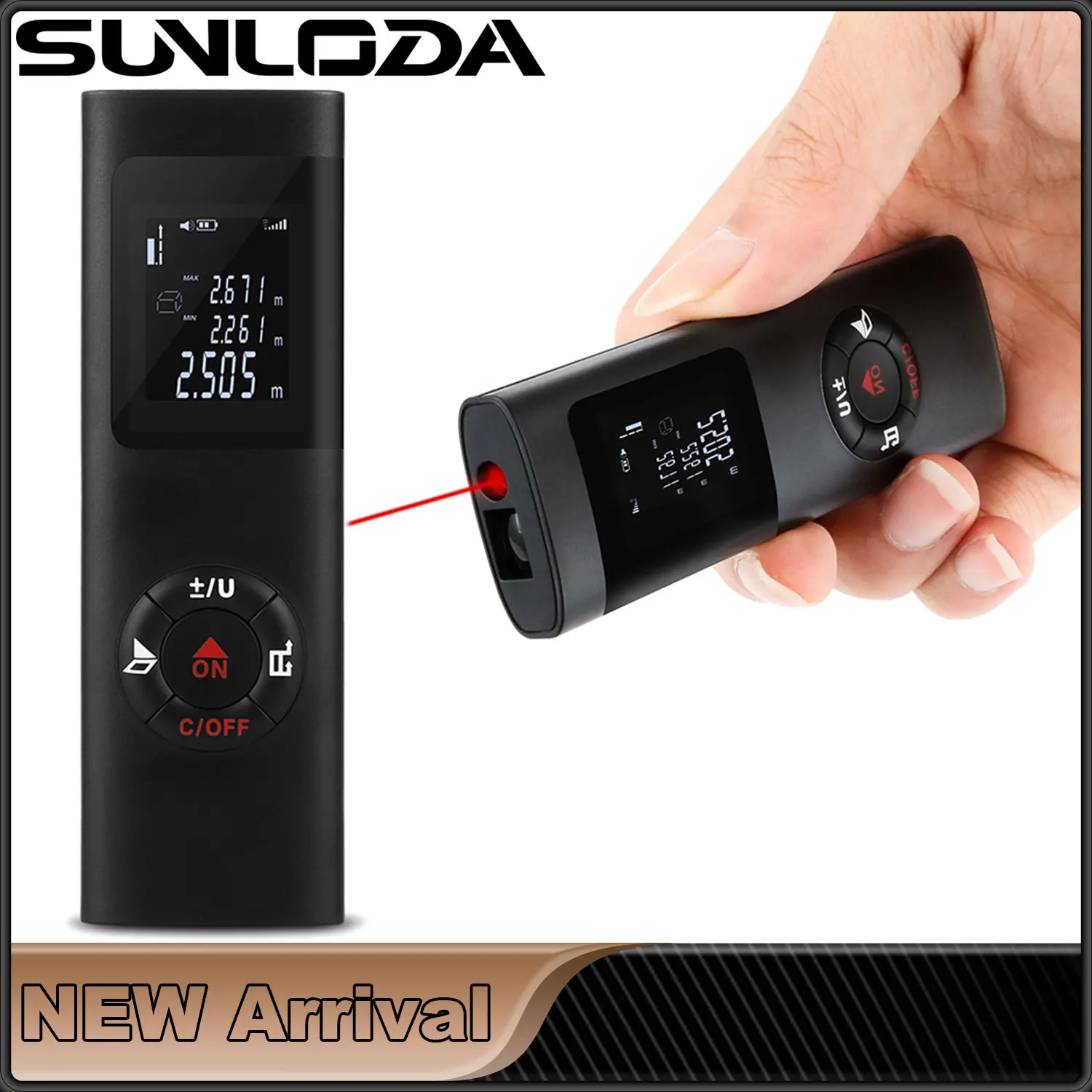 

40M Mini Smart Laser Distance Meter Measure Infrared Rangefinder USB Rechargeable Portable Handheld Laser Range Finder Tools