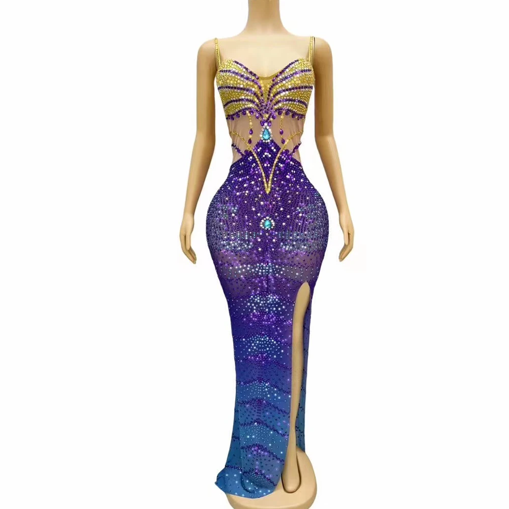 Сексуальное сценическое платье синего и золотого цвета с разрезом без рукавов в виде бабочки Костюм для танцев на день рождения выпускного вечера
Сексуальное сценическое платье синего и золотого цвета с разрезом без рукавов в виде бабочки Костюм для танцев на день рождения выпускного вечера