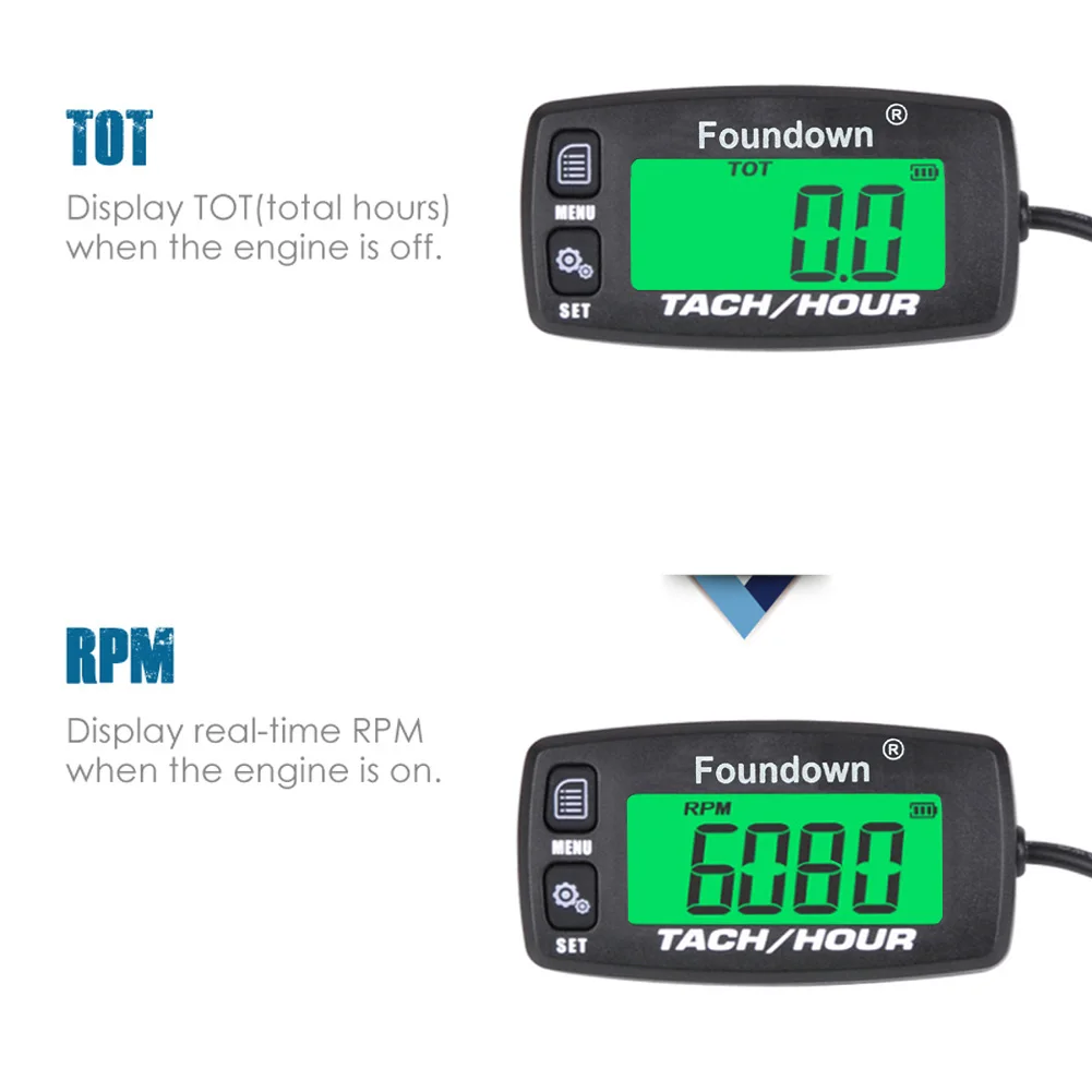 Small Engine Tachometer RPM Measurement Digital Hour Meter Monitoring Engine Hours for Ultralight Aircraft Chainsaw Motorcycle
Small Engine Tachometer RPM Measurement Digital Hour Meter Monitoring Engine Hours for Ultralight Aircraft Chainsaw Motorcycle