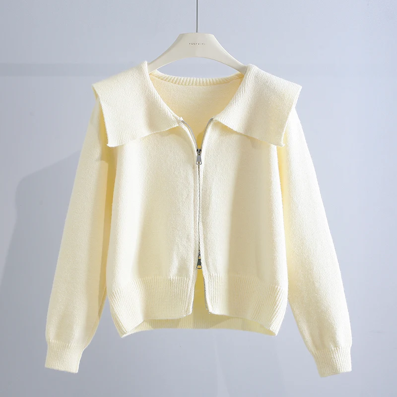 Fashion Solid Zipper Knitted Women Sweater Cardigan Autumn Winter Turn-Down Collar Slim Casual Female Outwear Coats Tops
Fashion Solid Zipper Knitted Women Sweater Cardigan Autumn Winter Turn-Down Collar Slim Casual Female Outwear Coats Tops