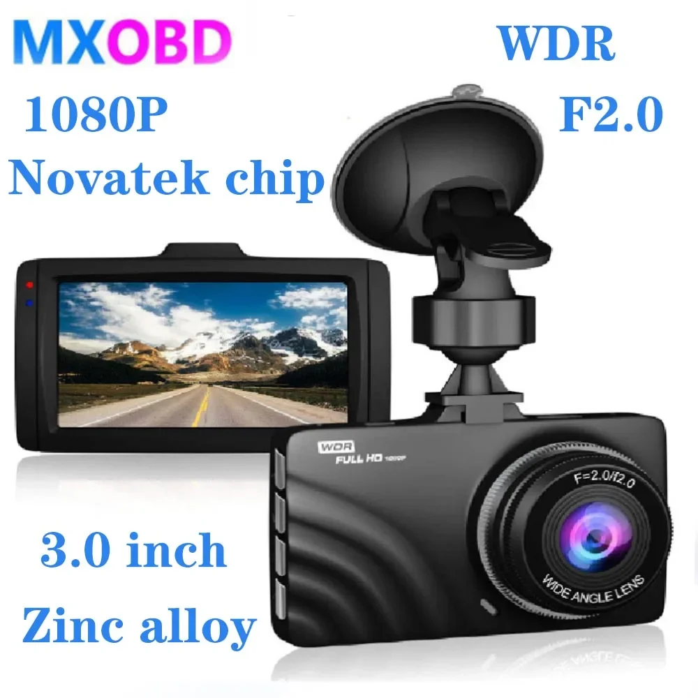 Zinc Alloy 3.0" Dash Cam Dual Lens 1080P Recording Car Camera DVR Night Vision WDR G-Sensor Motion Detection with Novatek Chip
Zinc Alloy 3.0" Dash Cam Dual Lens 1080P Recording Car Camera DVR Night Vision WDR G-Sensor Motion Detection with Novatek Chip