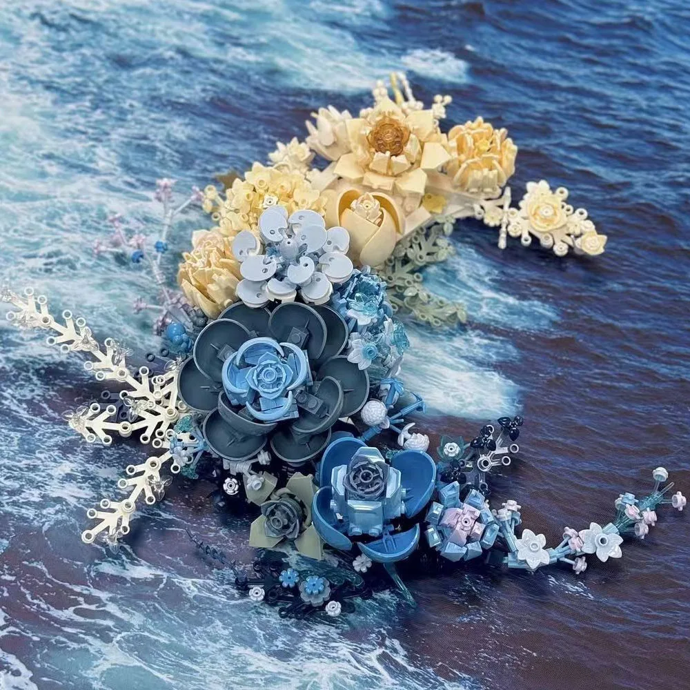 creative expert Moon-shaped flower Rose moc Building Block bricks model toy Valentine gifts Christmas 934pcs creative expert Moon-shaped flower Rose moc Building Block bricks model toy Valentine gifts Christmas 934pcs