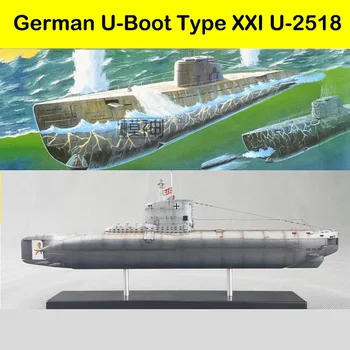 1/144 차 세계 대전 독일 군함 U 잠수함 U-2518, 전기 상하 플라스틱 조립 모형 선박