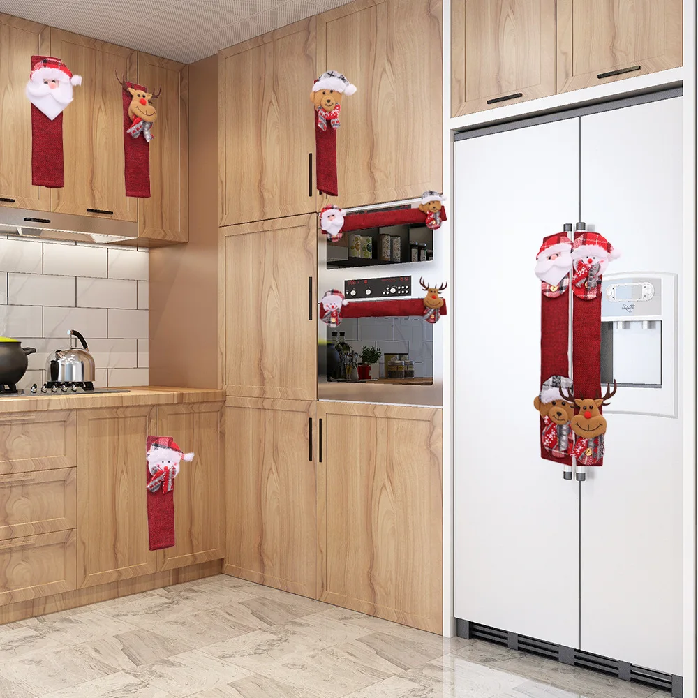 New Home Christmas Decorations Stereo Doll Refrigerator Handle 8-Piece Set Microwave Door Handle Protective Cover
New Home Christmas Decorations Stereo Doll Refrigerator Handle 8-Piece Set Microwave Door Handle Protective Cover