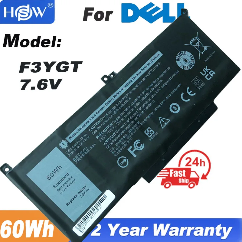 

New F3YGT 2X39G 60WH Laptop Battery For Dell Latitude 12 13 14 7280 7290 7380 7390 7480 7490 E7280 E7290 E7380 E7390 DJ1J0