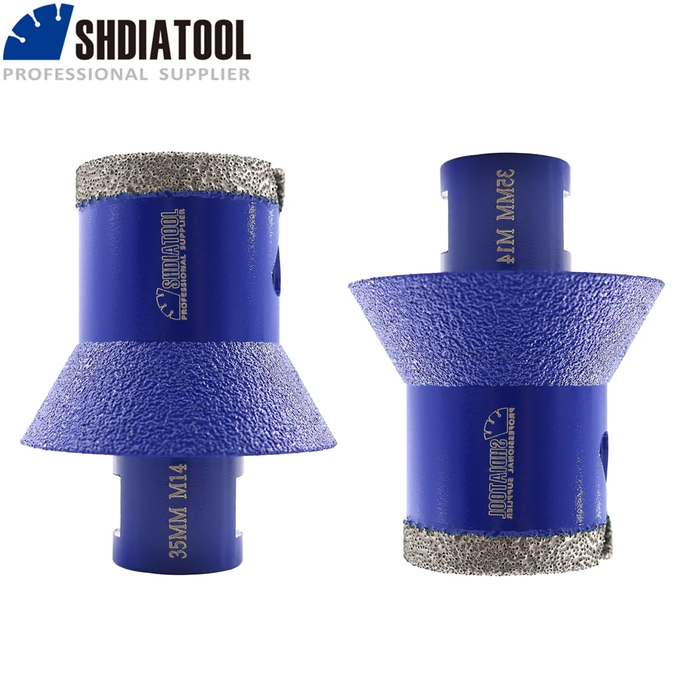 2pcs/Set Diameter35mm M14 Milling Chamfer Drilling Hole Saw Grinder Tile Masonry Ceramic Vacuum Brazed Diamond Core Drill Bits
2pcs/Set Diameter35mm M14 Milling Chamfer Drilling Hole Saw Grinder Tile Masonry Ceramic Vacuum Brazed Diamond Core Drill Bits