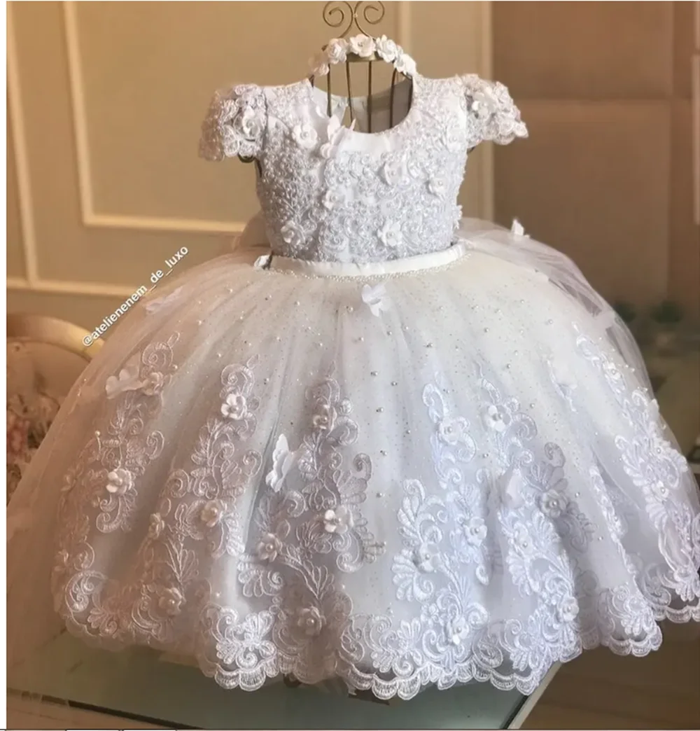 

Flower Girl Dresses For Photoshoot Tulle Litter Kids Pageant Gown Birthday Party Floral First Communion Dress