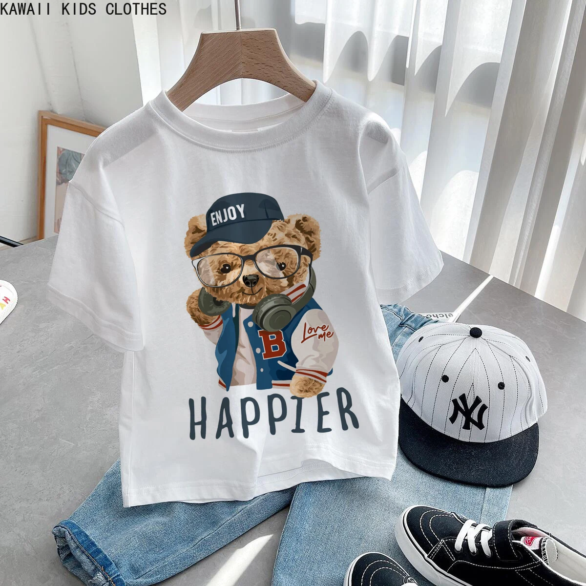 New Hot Sale Skateboard Bear Print Boys/Girls White T-shirt Kid Summer Kawaii Funny Clothes Little Baby Gift Clothes,Drop Ship
New Hot Sale Skateboard Bear Print Boys/Girls White T-shirt Kid Summer Kawaii Funny Clothes Little Baby Gift Clothes,Drop Ship