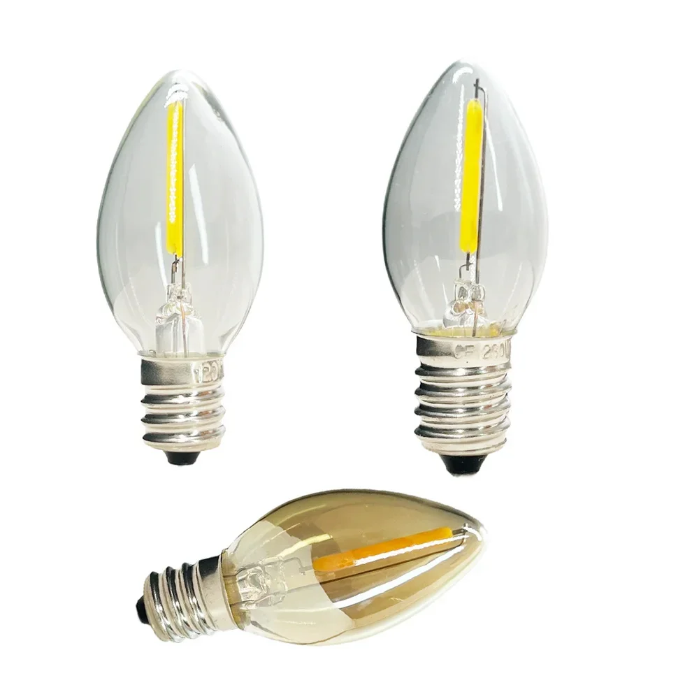 

Светодиодная лампа накаливания E12 E14, лампочка эдисона, светильники, ретро-лампа 2200K, освещение для гостиной, светодиодные лампочки теплого белого света, 220 В переменного тока