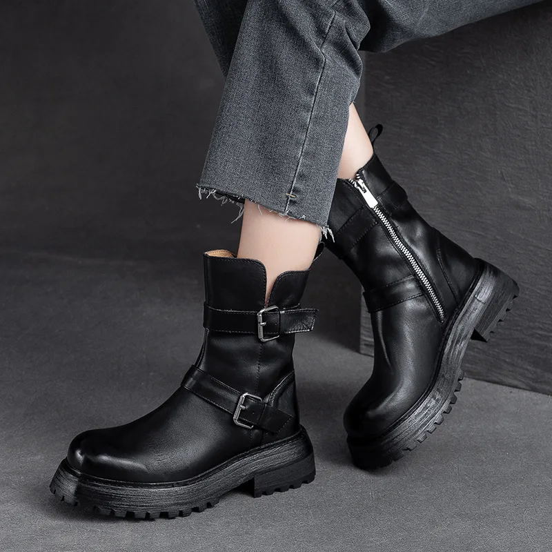 Birkuir Genuine Leather Thick Heel Mid Calf Boots For Women Buckles Side Zip Platform 2023 Handmade Ladies Fashion Luxury Boots
Birkuir Genuine Leather Thick Heel Mid Calf Boots For Women Buckles Side Zip Platform 2023 Handmade Ladies Fashion Luxury Boots