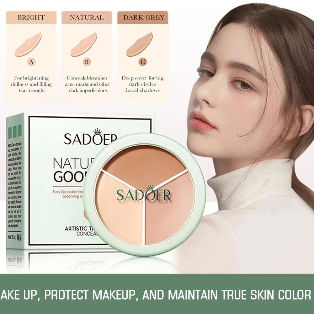 

3 In 1 Cream Concealer Contour Foundation Color Corrector For Dark Circles Face Contour Palette Waterproof Long-Lasting Mak I1P4