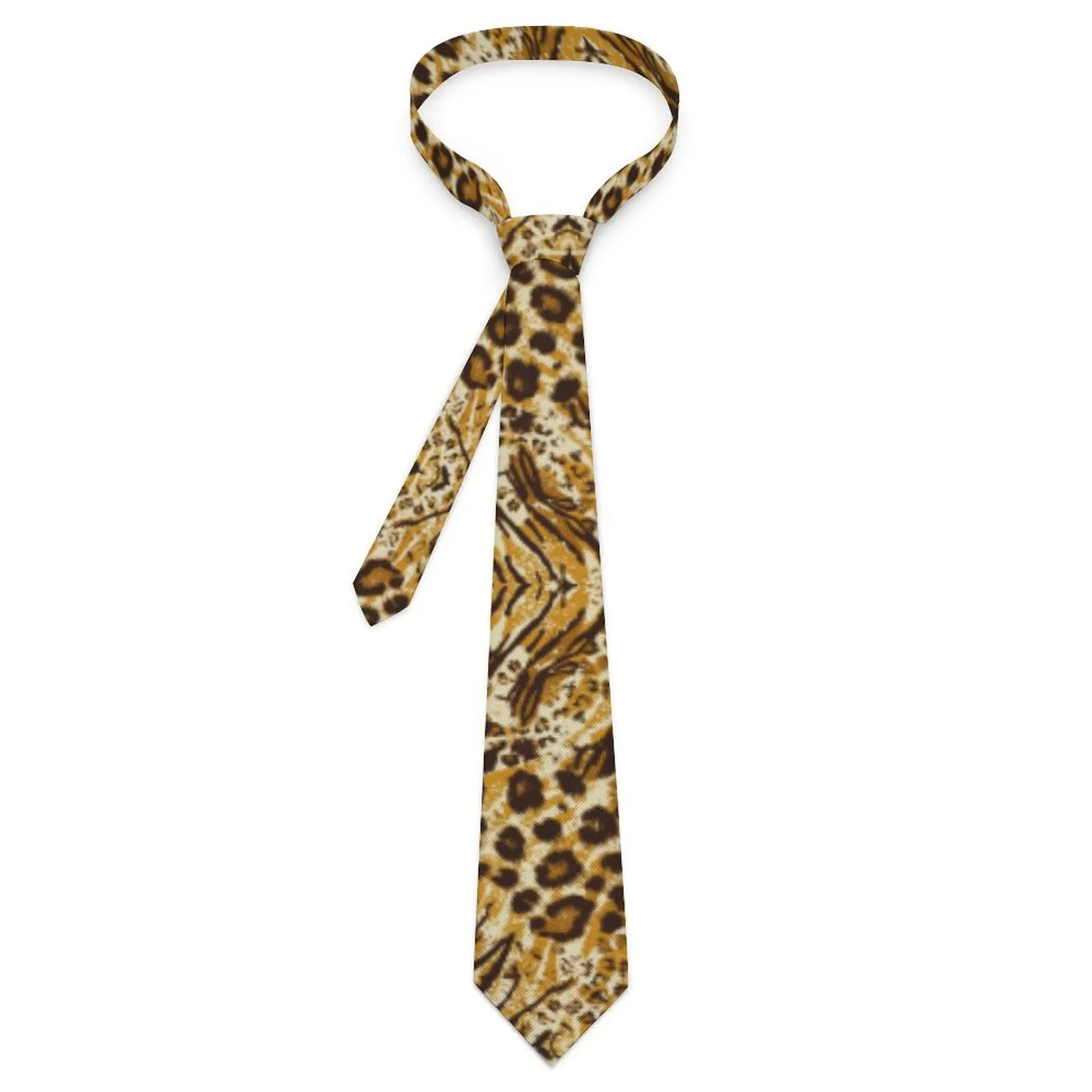 

Галстук с золотым леопардовым принтом, Классные модные галстуки с животным рисунком для мужчин, галстук для свадебной вечеринки, галстук для воротника, индивидуальный стиль «сделай сам»