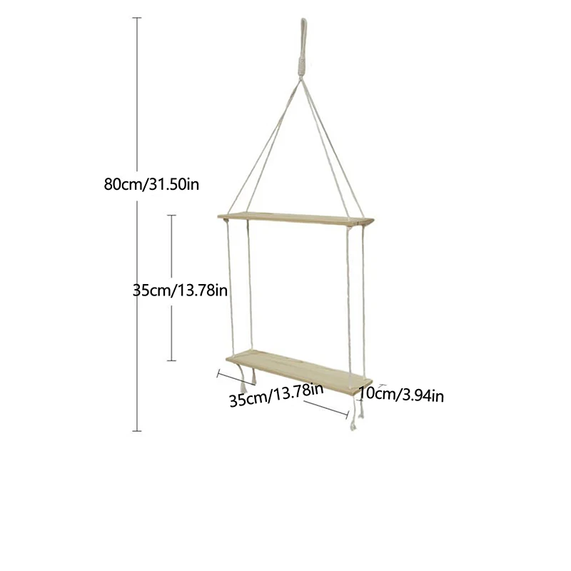 Boho Macrame Wood Wall Hanging Storage Shelf 16 S8aa31a864531467ebd94e56a902256a2T