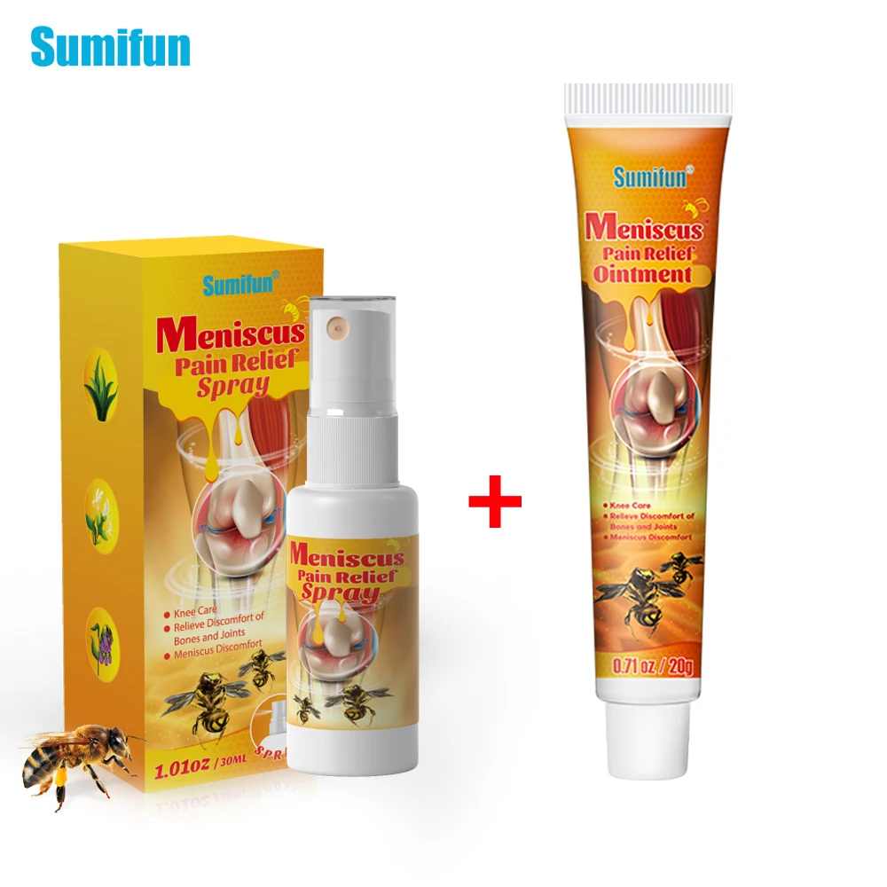 

2Types Sumifun Bee Venom Meniscus Pain Relief Spray Rheumatoid Arthritis Analgesic Cream Knee Joint Muscle Ache Medical Plaster