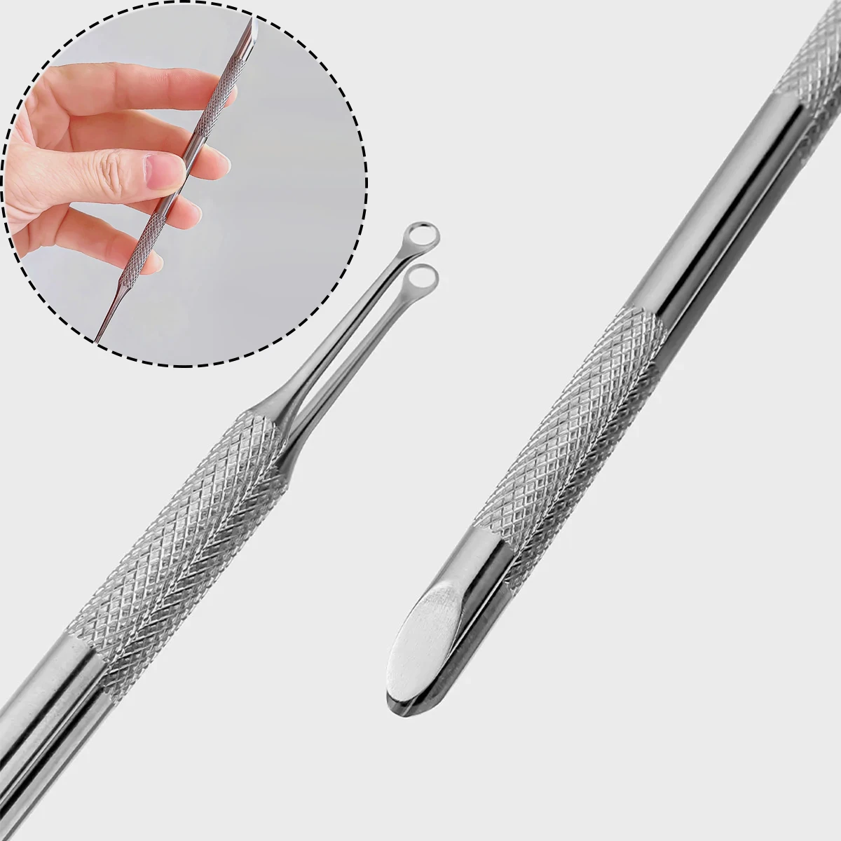 1pcs Double-ended Use Stainless Steel Nail Art Cuticle Pusher Remover Pedicure Manicure Sticks Tool with Sand Paper
1pcs Double-ended Use Stainless Steel Nail Art Cuticle Pusher Remover Pedicure Manicure Sticks Tool with Sand Paper