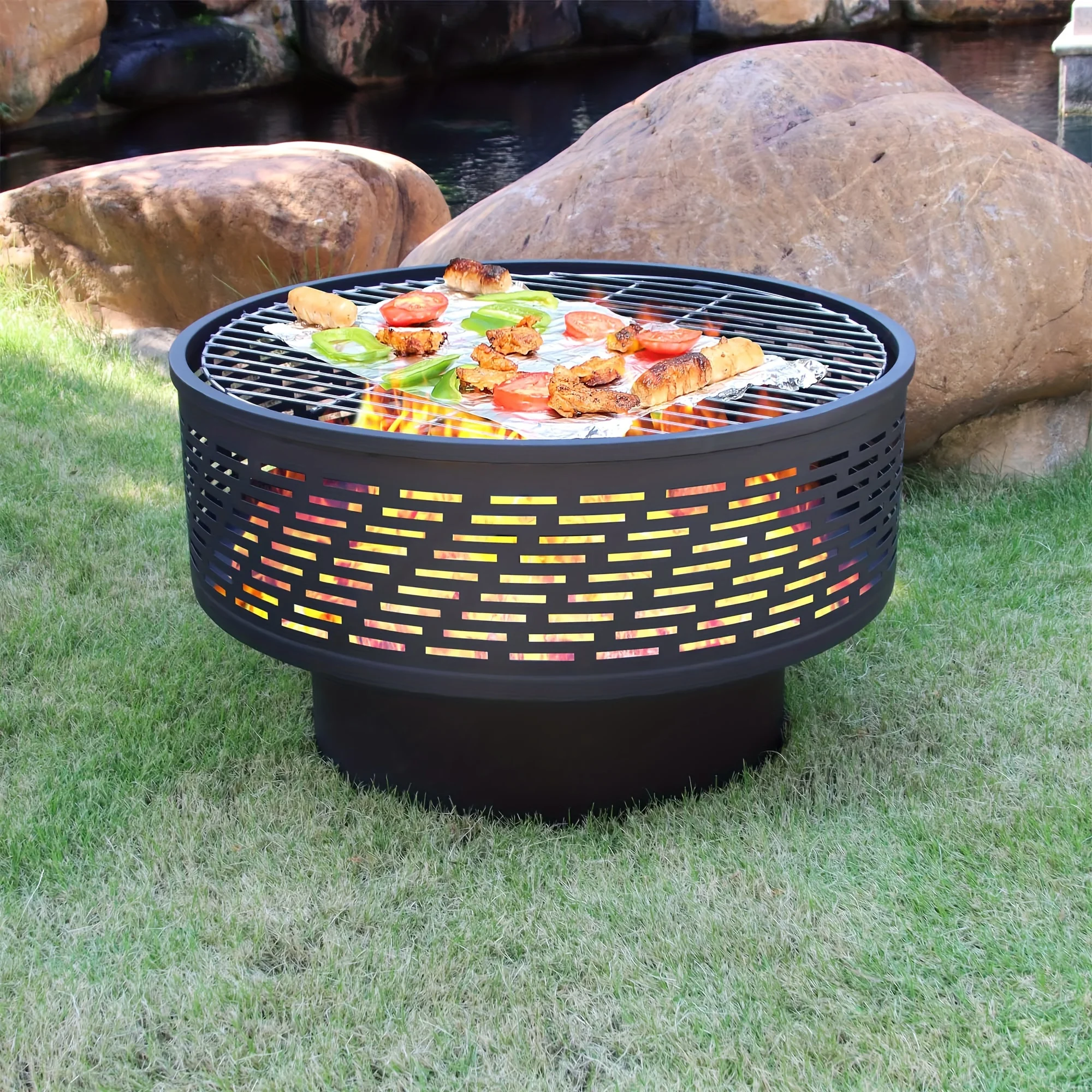 26" Round Burning Fire Pit, Lightweight Portable Outdoor Fireplace With Faux Wood Lid And Removable Ash Pan, Ideal For Camping &
26" Round Burning Fire Pit, Lightweight Portable Outdoor Fireplace With Faux Wood Lid And Removable Ash Pan, Ideal For Camping &