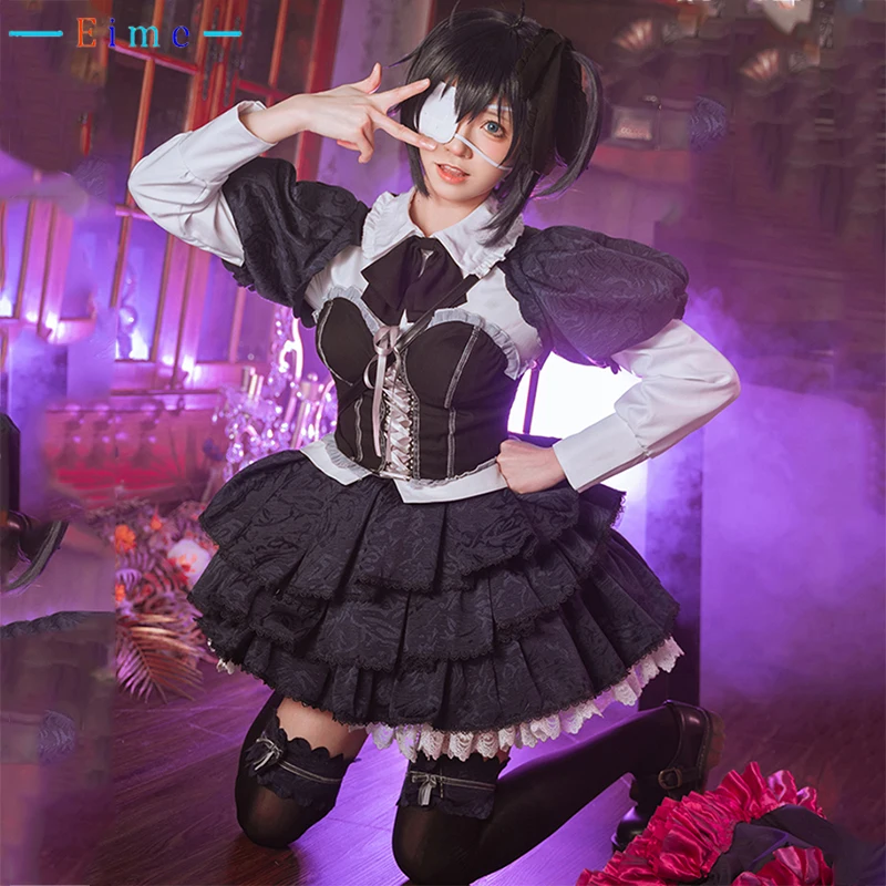 

Takanashi Rikka Maid Dress Anime Love Chunibyo Other Delusions Cosplay Costume Halloween Suit Role Play Outfits Cute Women Dress